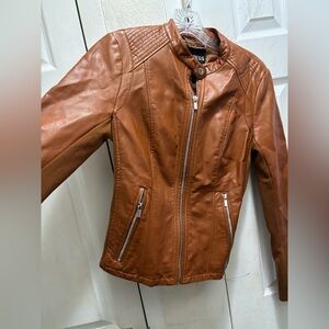 Express Women's Brown Leather Jacket